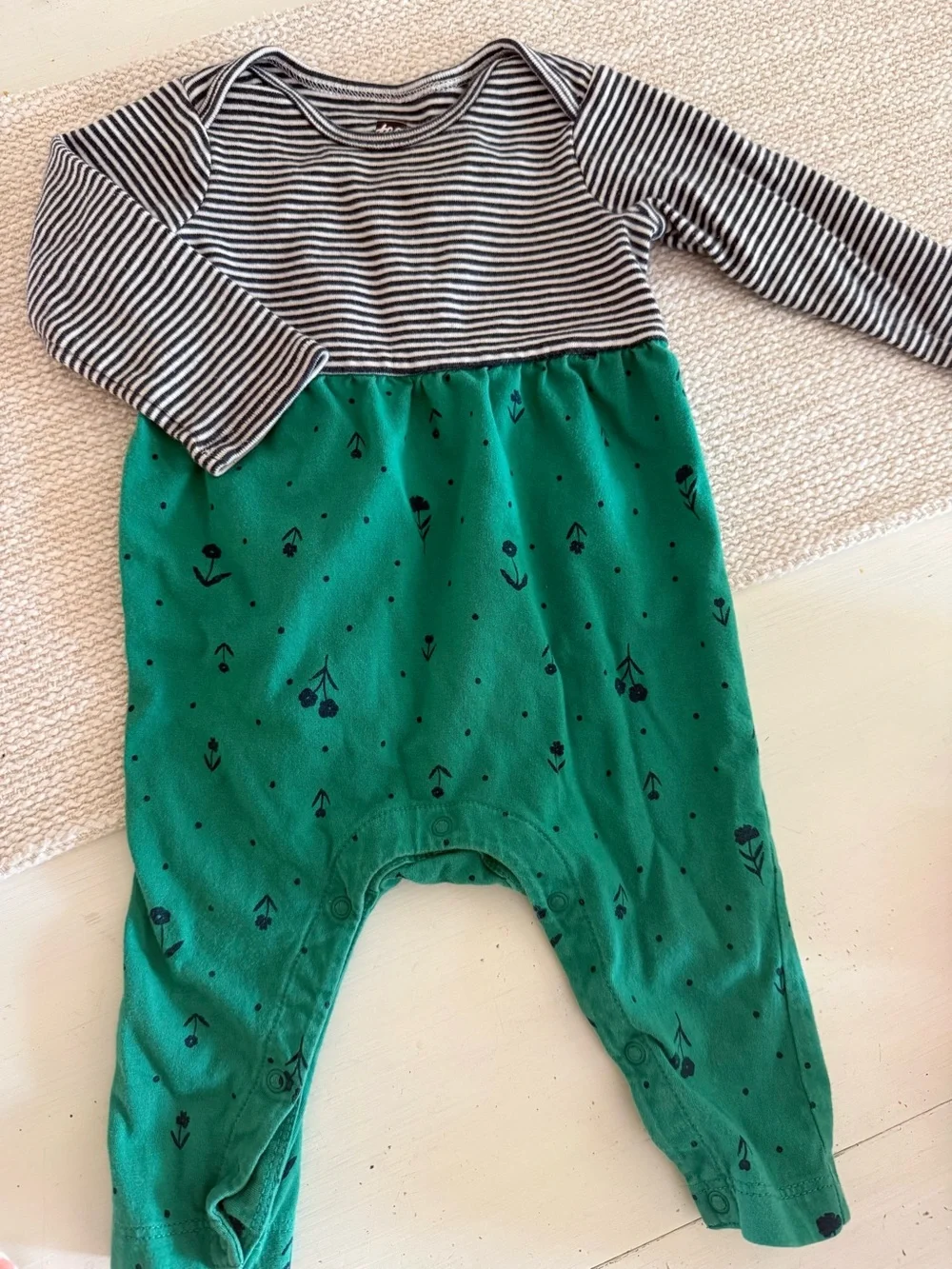 Striped Tea Baby Romper
